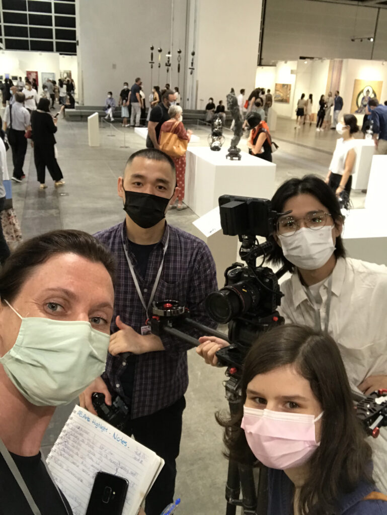 Going After Your Dreams - collaboration with Natalia Mota from Arta, Tara Barot filming at Art Basel Hong Kong 2021 - the film crew behind the scene